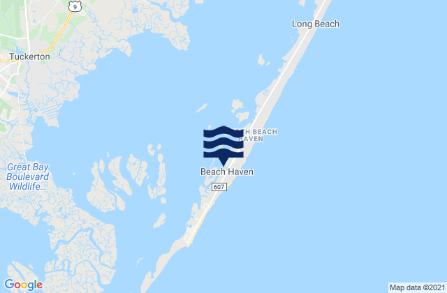 Mappa delle maree di Beach Haven, United States
