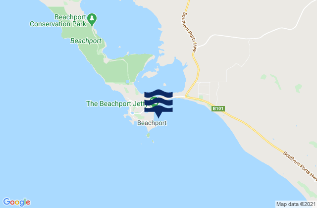 Mappa delle maree di Beachport, Australia