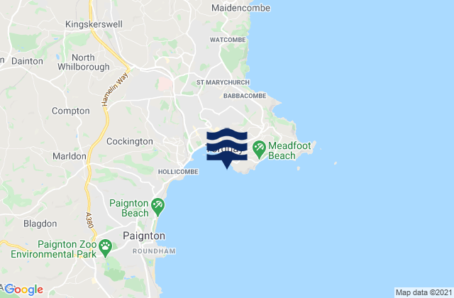 Mappa delle maree di Beacon Cove Beach, United Kingdom