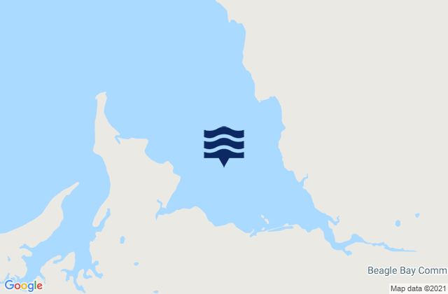 Mappa delle maree di Beagle Bay, Australia