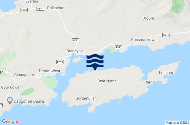 Mappa delle maree di Bear Island, Ireland