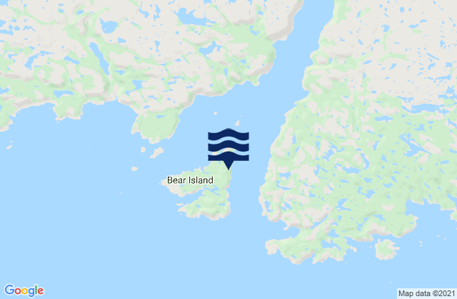 Mappa delle maree di Bear Island, Canada