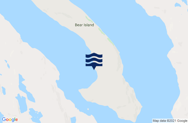 Mappa delle maree di Bear Island, Canada