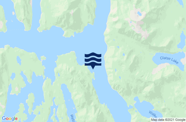 Mappa delle maree di Beaumont Island, Canada