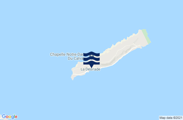 Mappa delle maree di Beauséjour, Guadeloupe