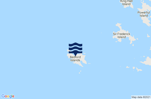 Mappa delle maree di Bedford Island, Australia