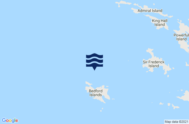 Mappa delle maree di Bedford Islands, Australia