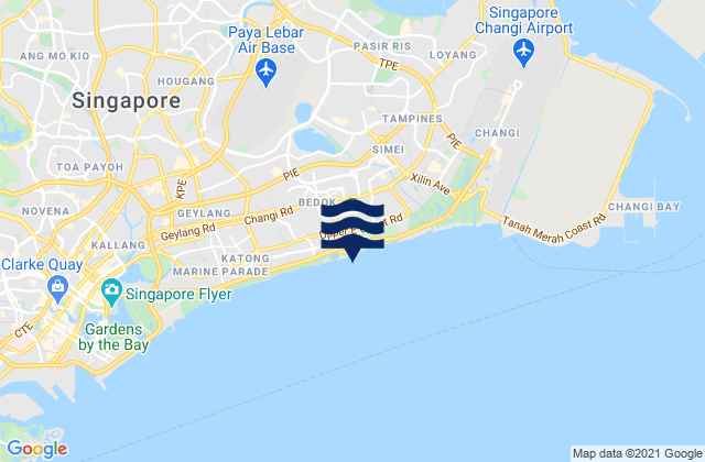 Mappa delle maree di Bedok Lighthouse, Singapore