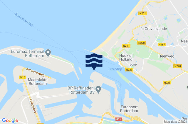 Mappa delle maree di Beerkanaal, Netherlands