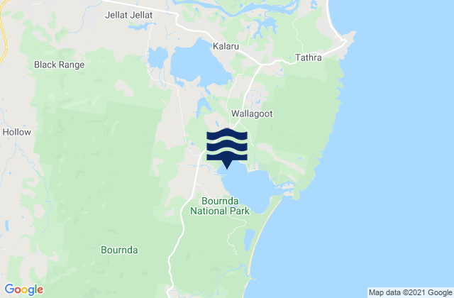 Mappa delle maree di Bega, Australia