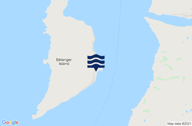 Mappa delle maree di Belanger Island, Canada