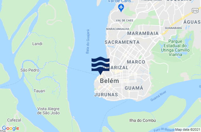 Mappa delle maree di Belem, Brazil