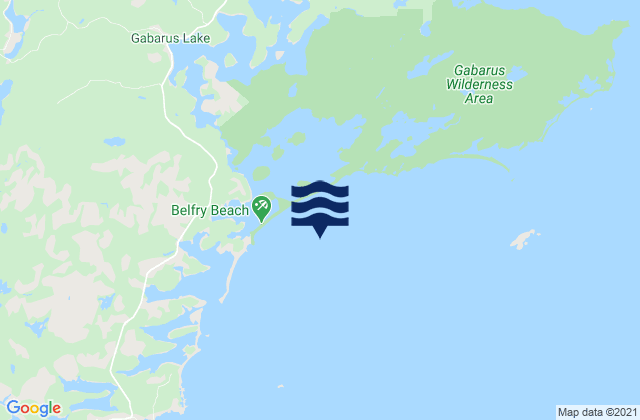 Mappa delle maree di Belfry Beach, Canada