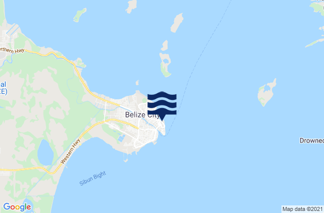 Mappa delle maree di Belize City, Belize