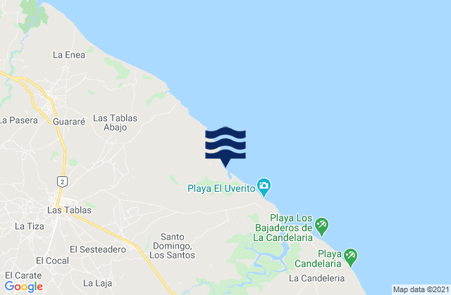 Mappa delle maree di Bella Vista, Panama