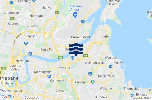 Mappa delle maree di Belmont, Australia