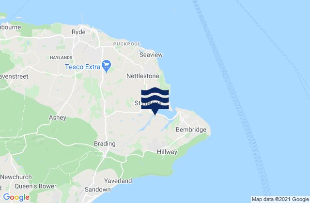 Mappa delle maree di Bembridge Harbour, United Kingdom