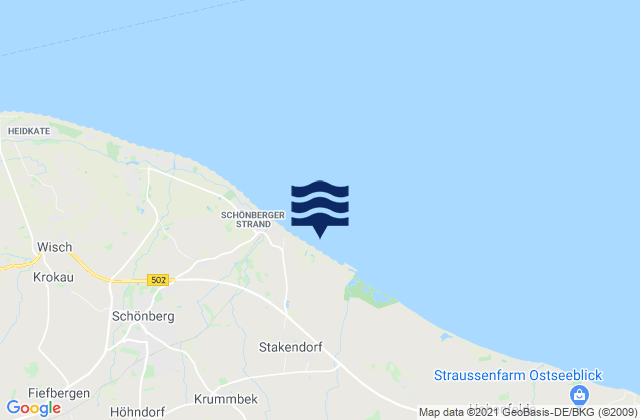 Mappa delle maree di Bendfeld, Germany