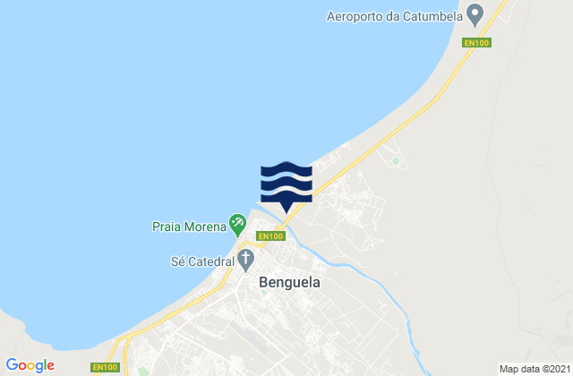 Mappa delle maree di Benguela, Angola
