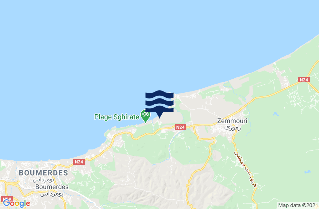 Mappa delle maree di Beni Amrane, Algeria
