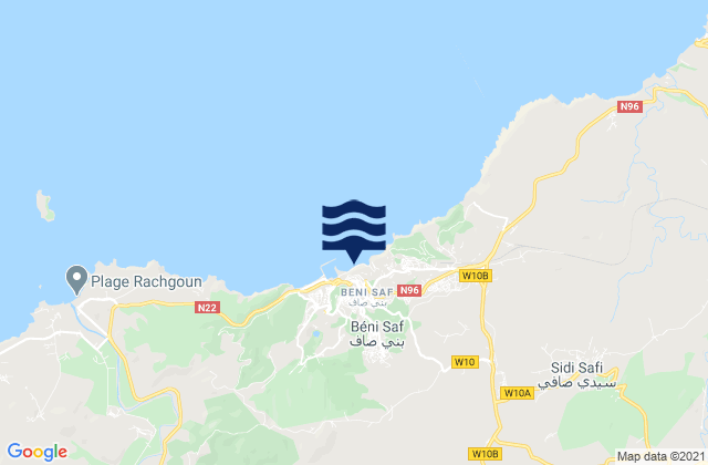 Mappa delle maree di Beni Saf, Algeria