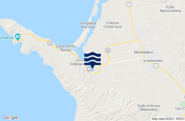 Mappa delle maree di Benito García (El Zorrillo), Mexico