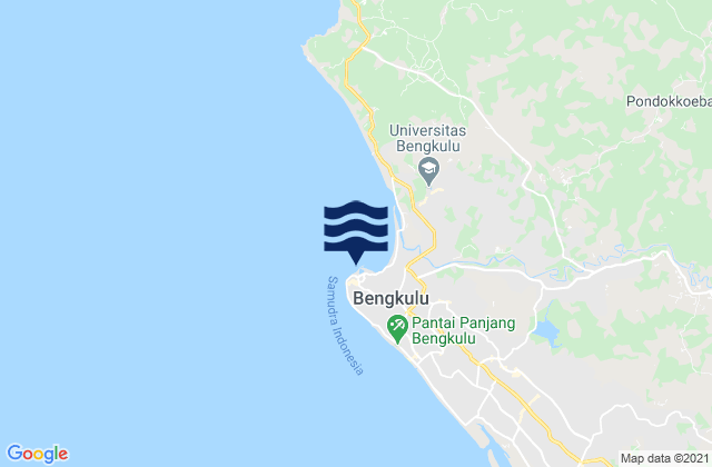 Mappa delle maree di Benkulu, Indonesia