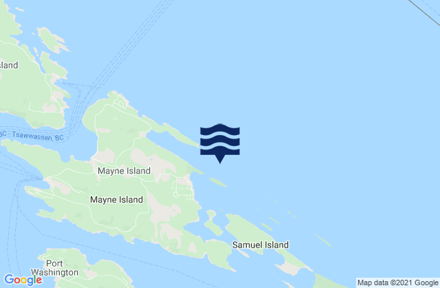 Mappa delle maree di Bennett Bay, Canada