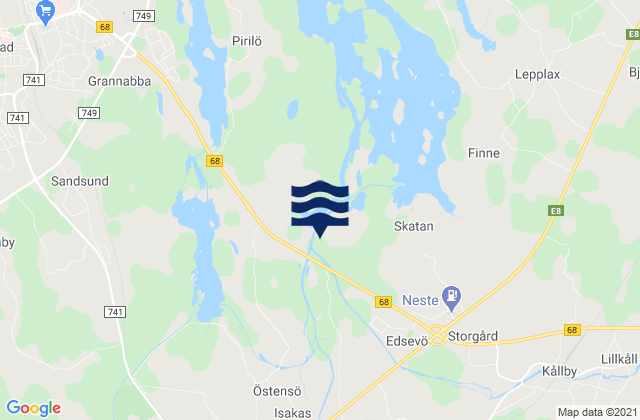 Mappa delle maree di Bennäs, Finland