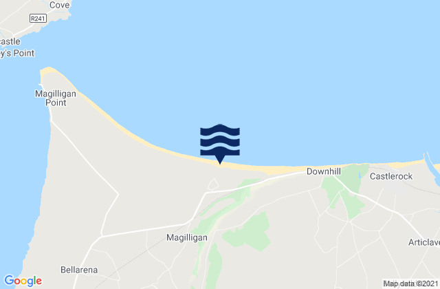 Mappa delle maree di Benone Beach, United Kingdom