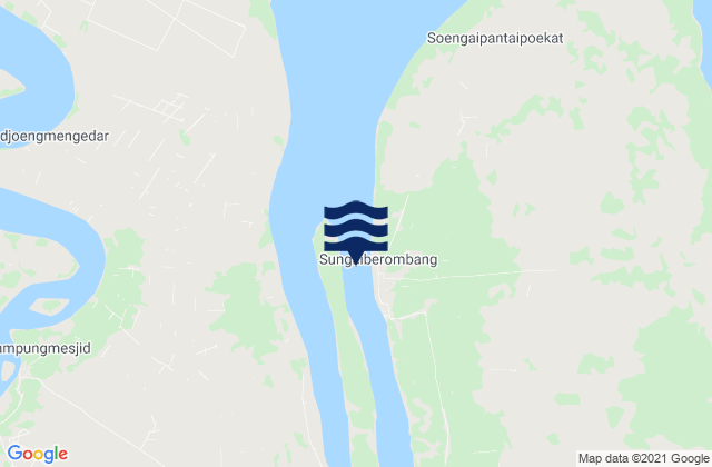 Mappa delle maree di Berembang (Sungi Panai), Indonesia