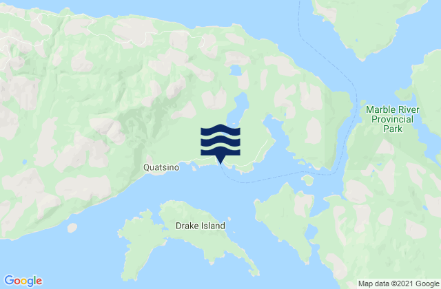 Mappa delle maree di Bergh Cove, Canada