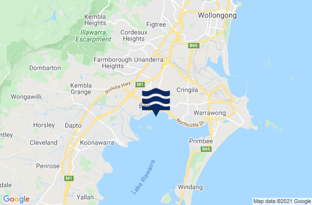 Mappa delle maree di Berkeley, Australia