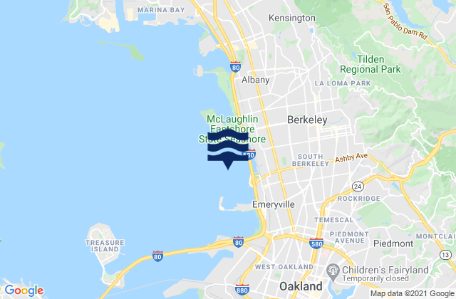 Mappa delle maree di Berkeley Yacht Harbor, United States