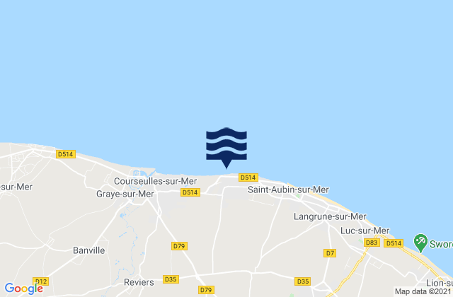 Mappa delle maree di Bernières-sur-Mer, France