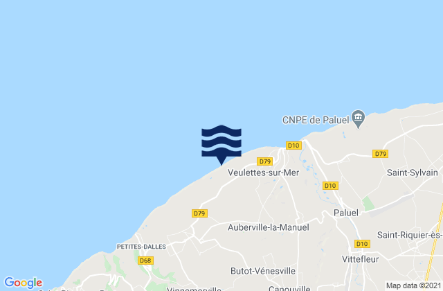 Mappa delle maree di Bertheauville, France