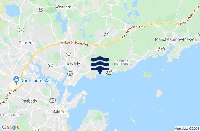 Mappa delle maree di Beverly Cove, United States