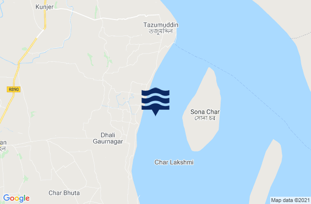 Mappa delle maree di Bhola, Bangladesh