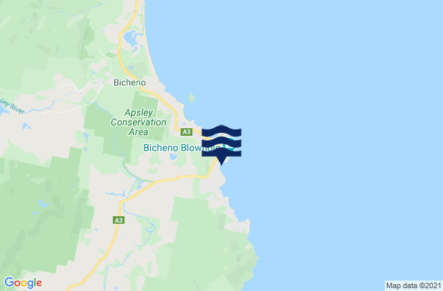 Mappa delle maree di Bicheno, Australia
