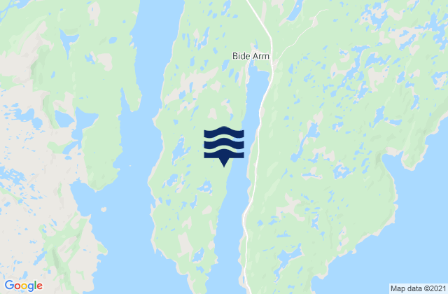 Mappa delle maree di Bide Arm, Canada