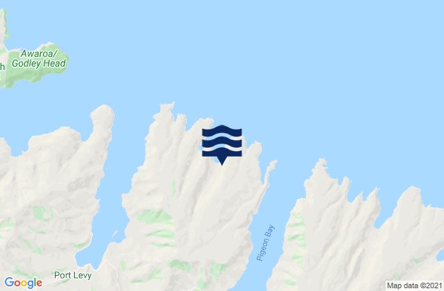 Mappa delle maree di Big Bay, New Zealand