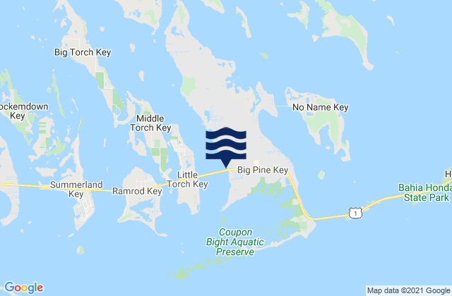 Mappa delle maree di Big Pine Key (Pine Channel Bridge North Side), United States