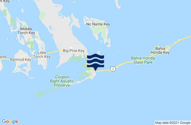 Mappa delle maree di Big Pine Key (Spanish Harbor), United States