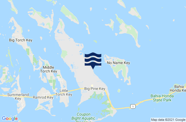Mappa delle maree di Big Pine Key Doctors Arm Bogie Channel, United States