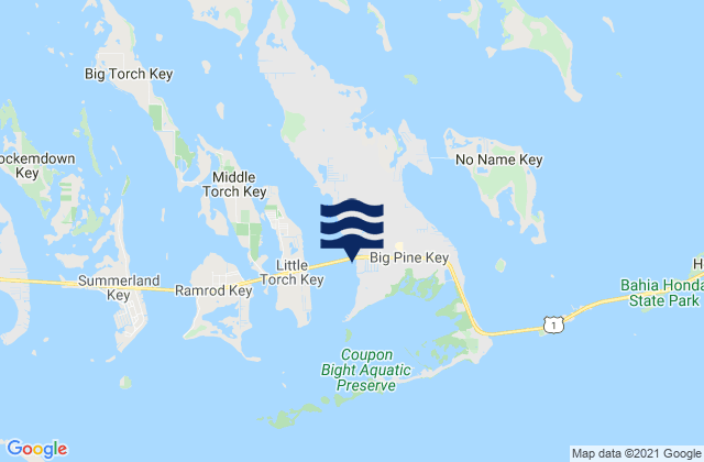 Mappa delle maree di Big Pine Key Pine Channel Bridge South Side, United States