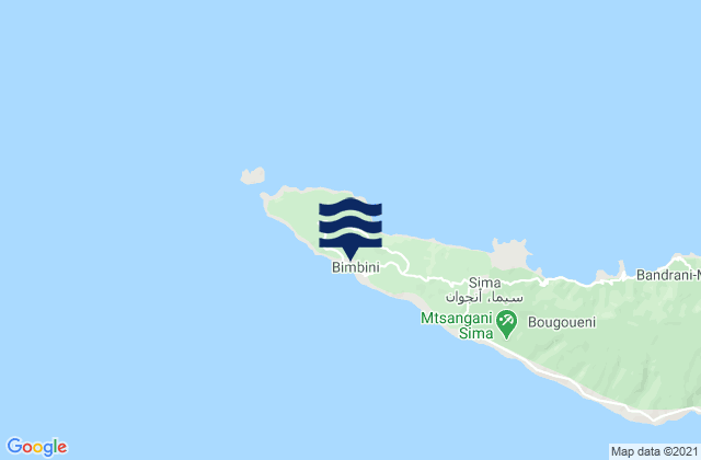 Mappa delle maree di Bimbini, Comoros