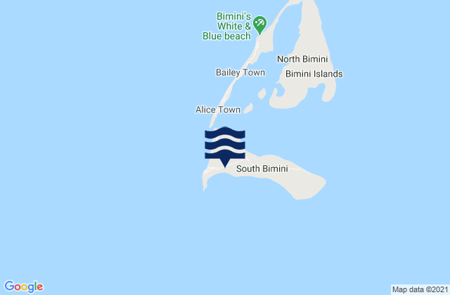 Mappa delle maree di Bimini District, Bahamas