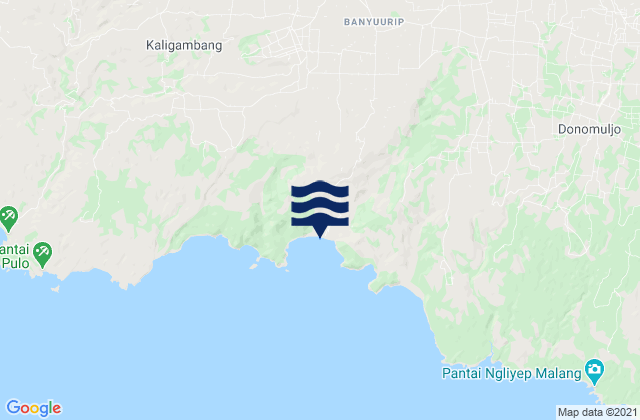 Mappa delle maree di Binangun, Indonesia