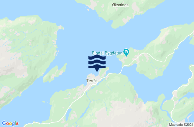 Mappa delle maree di Bindal, Norway