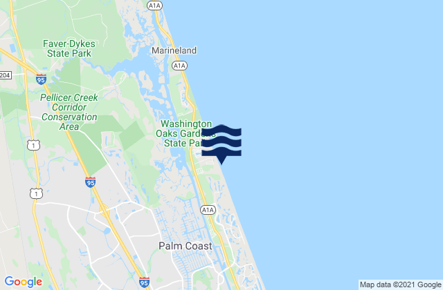 Mappa delle maree di Bing Landing, United States